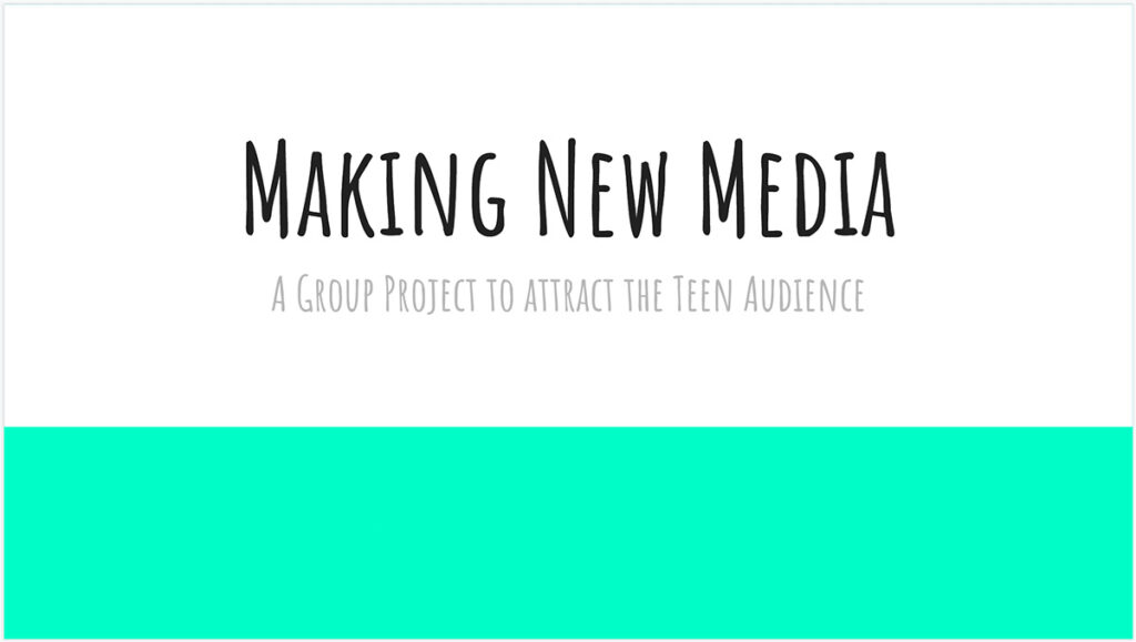 new media written presentation