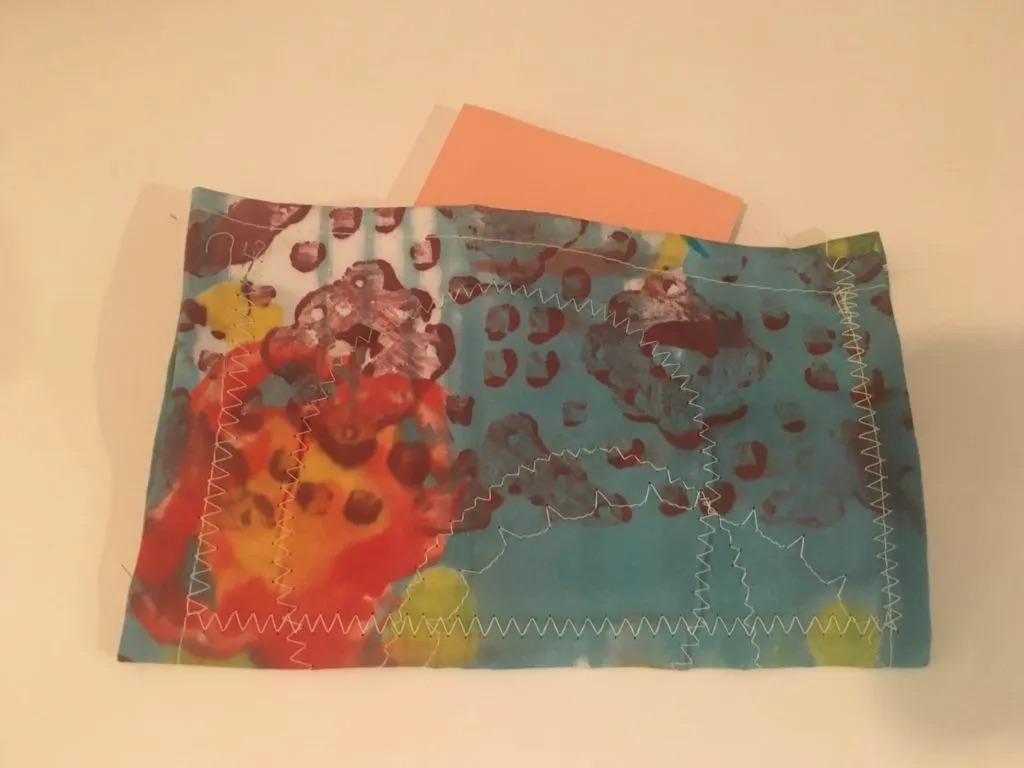 Colorful cloth pocket for poem.